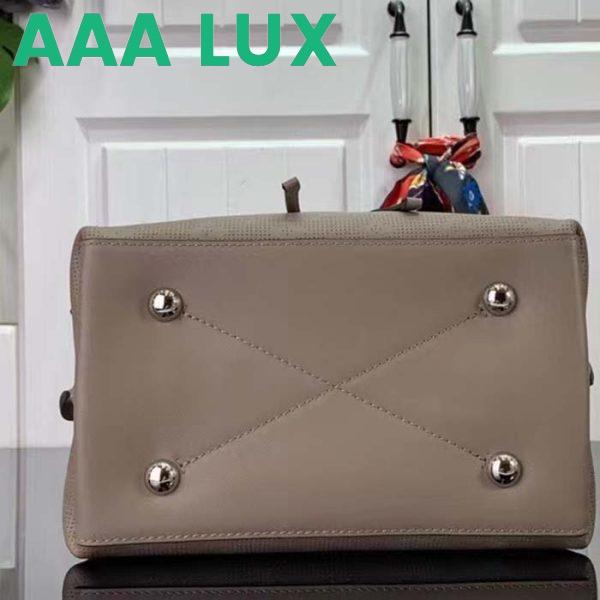 Replica Louis Vuitton LV Women Muria Bucket Bag Gray Mahina Perforated Calfskin Leather 6