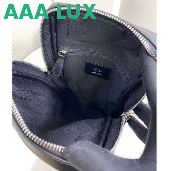 Replica Fendi Men Belt Bag One-Shoulder Backpack Brown Fabric Leather FF 7