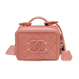Replica Chanel Women Vanity Case in Grained Calfskin Leather-Pink 2
