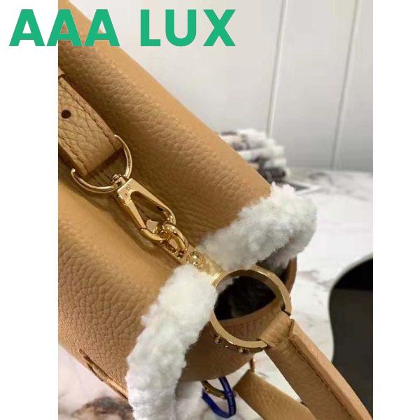 Replica Louis Vuitton LV Women Capucines BB Bag Arizona Taurillon Leather Shearling 9