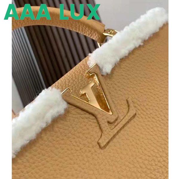 Replica Louis Vuitton LV Women Capucines BB Bag Arizona Taurillon Leather Shearling 10