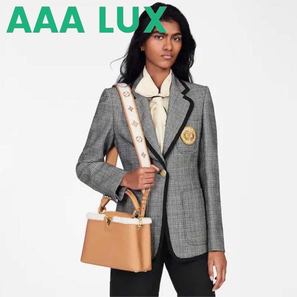 Replica Louis Vuitton LV Women Capucines BB Bag Arizona Taurillon Leather Shearling 13
