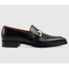 Replica Gucci Men Leather Horsebit Slipper in 1.3 cm Heel Height-Black 12