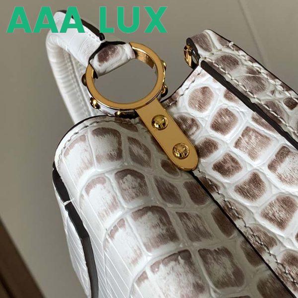 Replica Louis Vuitton LV Women Capucines Mini Handbag Beige Brown Brilliant Crocodilien Leather 8
