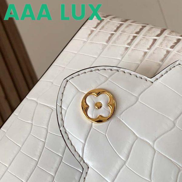Replica Louis Vuitton LV Women Capucines Mini Handbag Beige Brown Brilliant Crocodilien Leather 10
