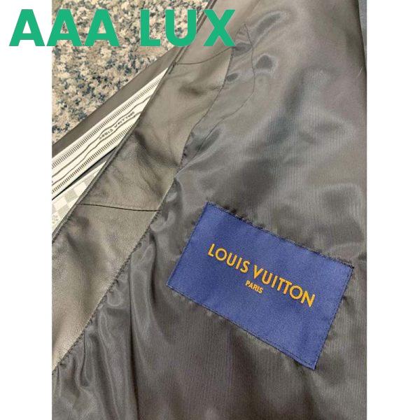 Replica Louis Vuitton LV Women Leather Track Blouson Black Calf Leather Thistle Regular Fit 10