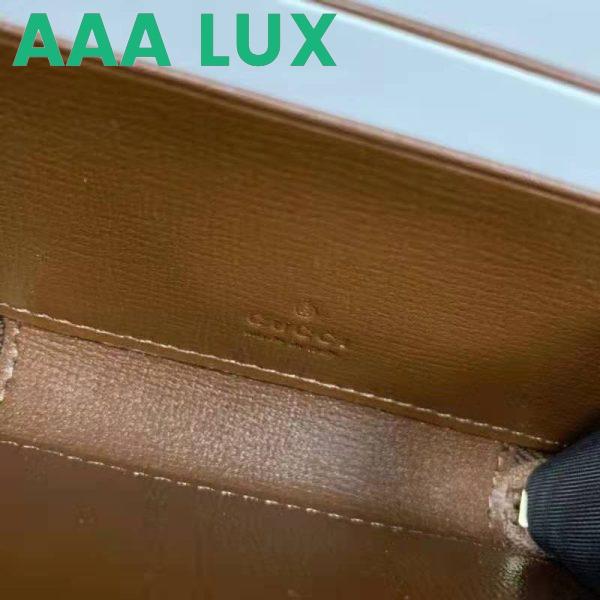 Replica Gucci Unisex Gucci Horsebit Card Case Beige Ebony GG Supreme Canvas 11