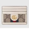 Replica Gucci Unisex Ophidia Card Case Wallet Web Beige Ebony GG Supreme Canvas 13