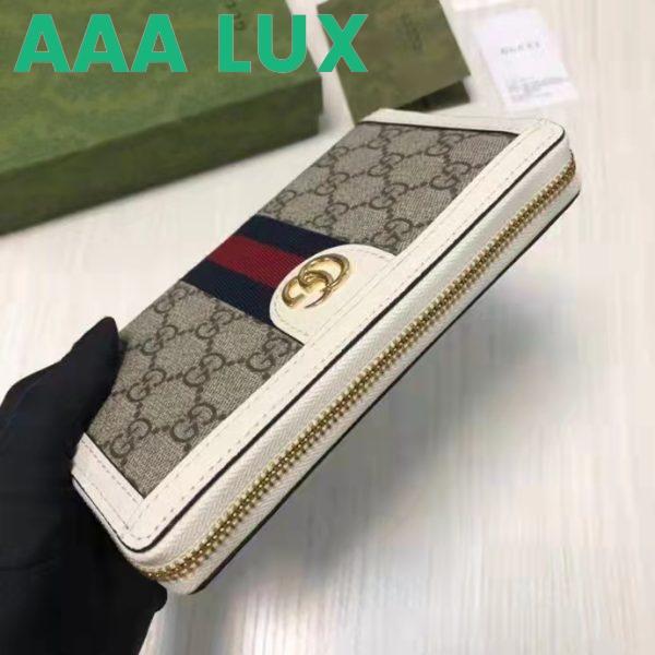 Replica Gucci Unisex Ophidia Card Case Wallet Web Beige Ebony GG Supreme Canvas 6