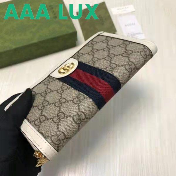 Replica Gucci Unisex Ophidia Card Case Wallet Web Beige Ebony GG Supreme Canvas 7