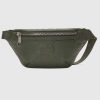 Replica Gucci Unisex Jumbo GG Small Belt Bag Dark Green Leather Zip Closure