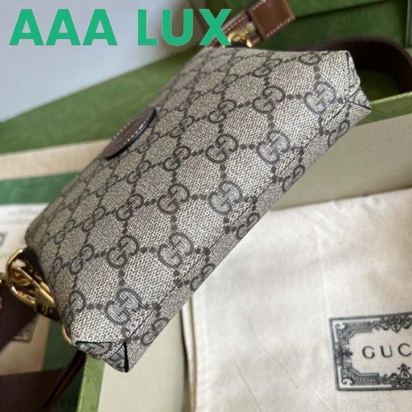 Replica Gucci Unisex Messenger Bag Interlocking G Beige GG Supreme Canvas 6