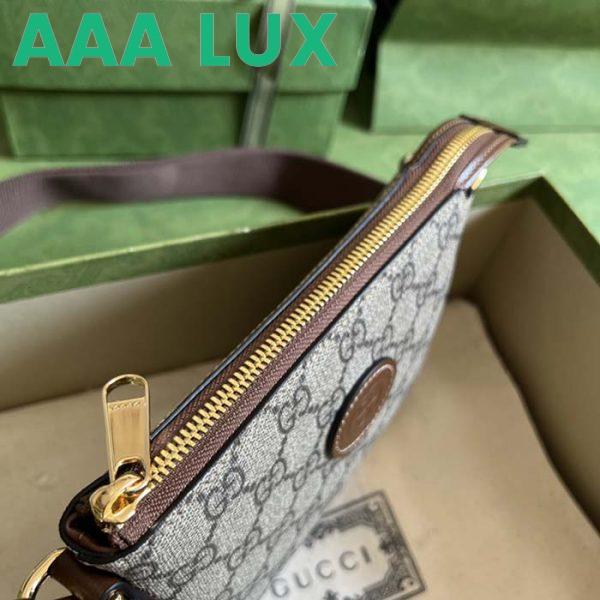 Replica Gucci Unisex Messenger Bag Interlocking G Beige GG Supreme Canvas 8