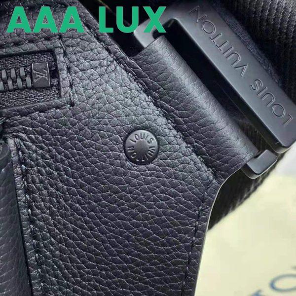 Replica Louis Vuitton LV Unisex Aerogram Slingbag Black Grained Calf Leather 13