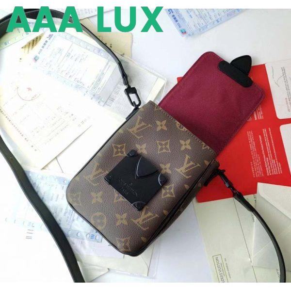 Replica Louis Vuitton LV Unisex S-Lock Vertical Wearable Wallet Monogram Macassar Coated Canvas 7