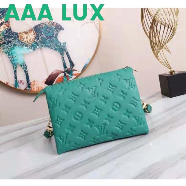Replica Louis Vuitton LV Women Coussin BB Handbag Emerald Monogram Embossed Puffy Lambskin 5