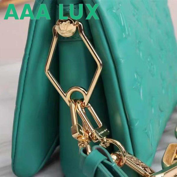 Replica Louis Vuitton LV Women Coussin BB Handbag Emerald Monogram Embossed Puffy Lambskin 9