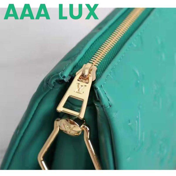 Replica Louis Vuitton LV Women Coussin BB Handbag Emerald Monogram Embossed Puffy Lambskin 10