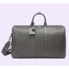 Replica Gucci Unisex Savoy Large Duffle Bag Beige Ebony GG Supreme Canvas Double G 14