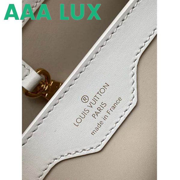 Replica Louis Vuitton LV Women Capucines BB Handbag White Calfskin Cowhide Leather 11