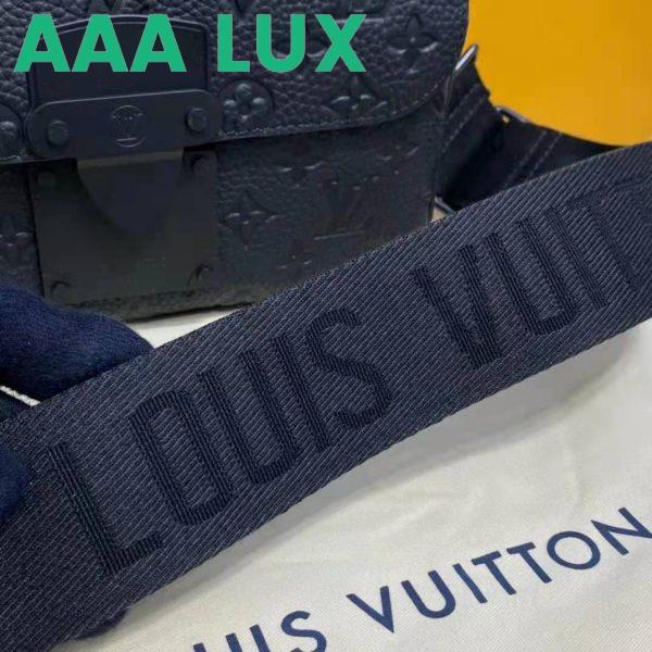 Replica Louis Vuitton LV Unisex S Lock Messenger Black Monogram Embossed Taurillon Cowhide Leather 15