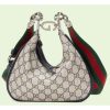 Replica Gucci Women Attache Small Shoulder Bag Beige Ebony GG Supreme Canvas 15
