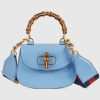 Replica Dior Women CD Signature Bag Strap Blue Dior Oblique Jacquard Flap Closure 12