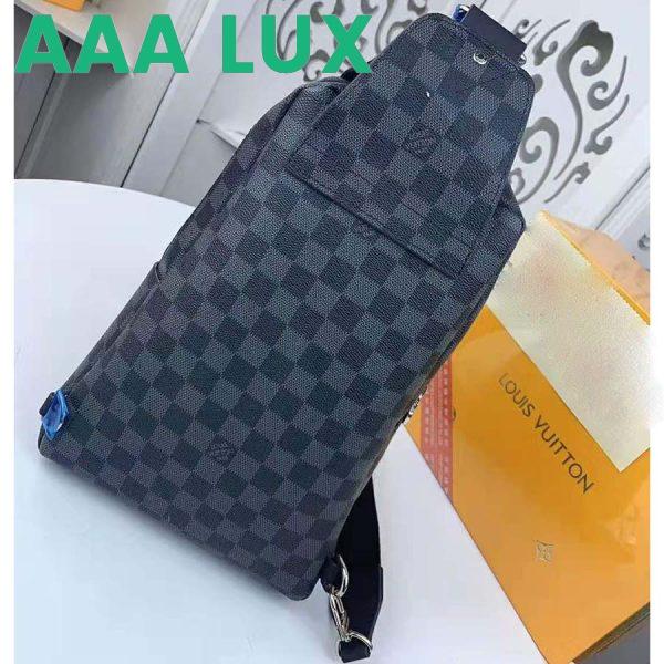 Replica Louis Vuitton LV Men Avenue Sling Bag in Damier Graphite Canvas-Grey 6