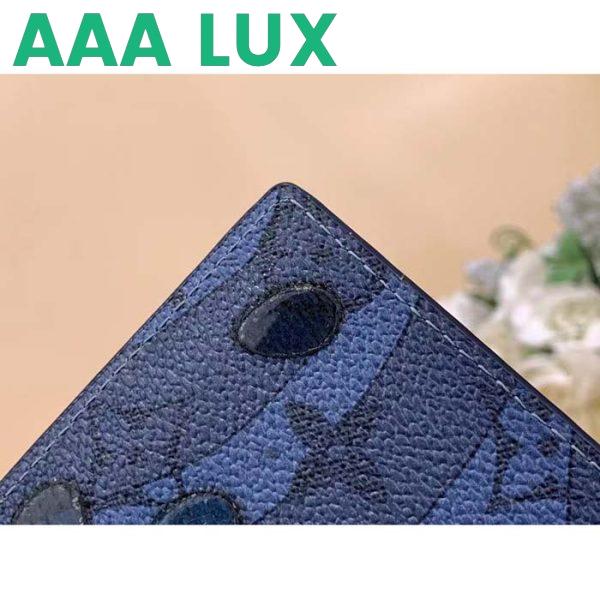 Replica Louis Vuitton LV Unisex Slender Wallet Abyss Blue Monogram Aquagarden Coated Canvas 8