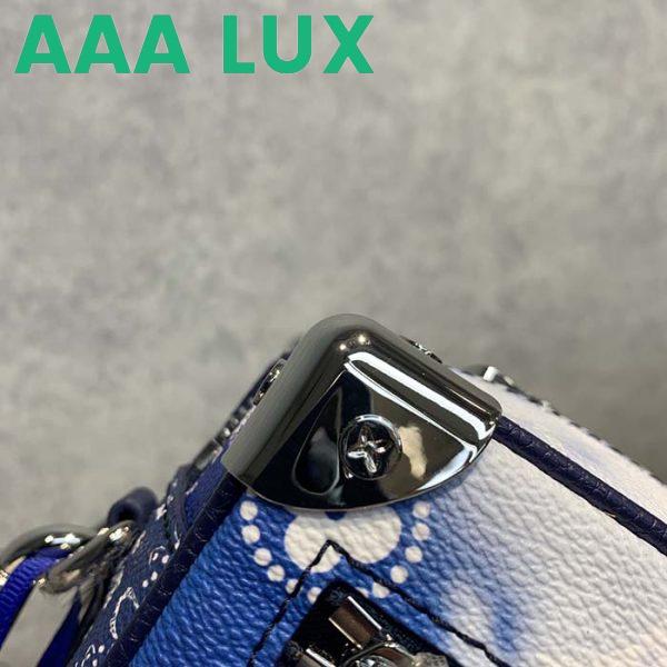 Replica Louis Vuitton LV Unisex Mini Soft Trunk Bag Blue Monogram Bandana Leather 10