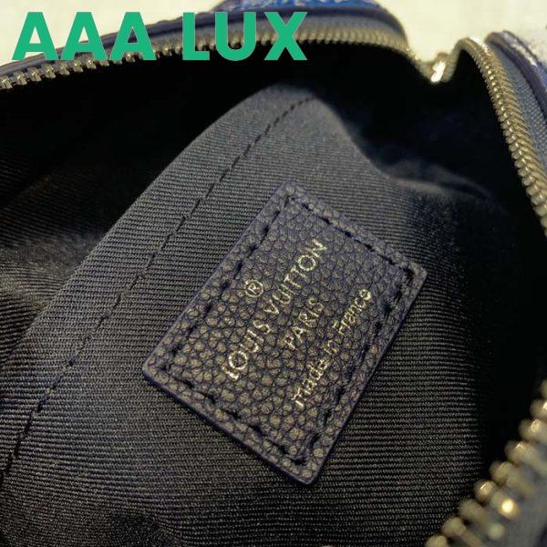 Replica Louis Vuitton LV Unisex Mini Soft Trunk Bag Blue Monogram Bandana Leather 11