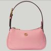 Replica Gucci Women GG Aphrodite Shoulder Bag Double G Light Pink Leather