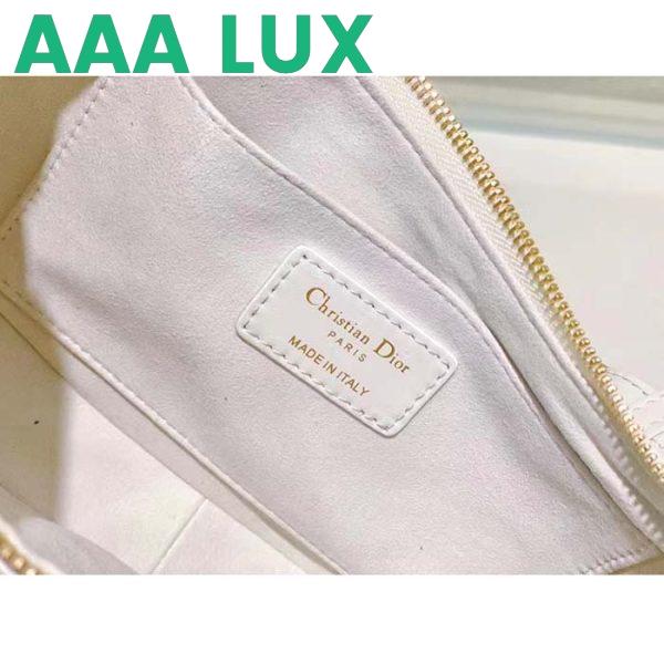 Replica Dior Women CD Lounge Bag Latte Supple Macrocannage Lambskin 11