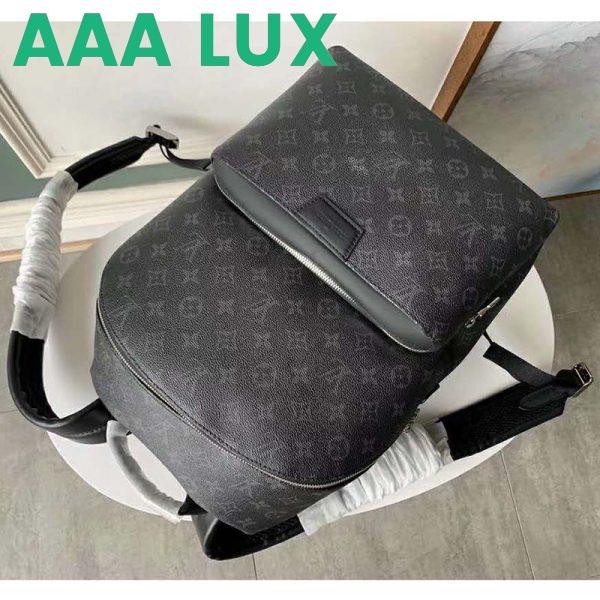 Replica Louis Vuitton LV Unisex Discovery Backpack PM in Supple Monogram Eclipse Coated Canvas 5