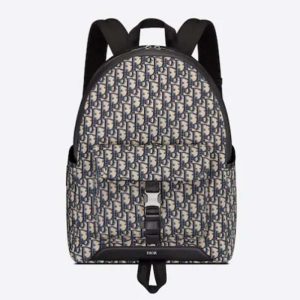 Replica Dior Unisex CD Dior Explorer Backpack Beige Black Dior Oblique Jacquard 2