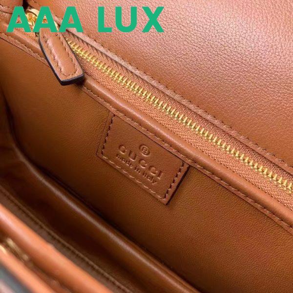 Replica Gucci Women GG Blondie Small Top Handle Bag Cuir Leather Round Interlocking G 11