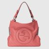 Replica Gucci Women GG Blondie Small Tote Bag Pink Leather Round Interlocking G