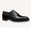 Replica Louis Vuitton LV Men Minister Derby Damier Gglazed Calf Leather Graphite