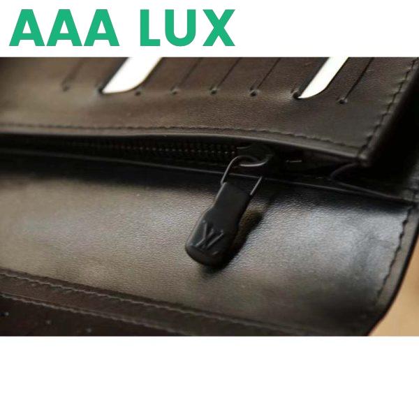 Replica Louis Vuitton LV Unisex Brazza Wallet Black Monogram Shadow Calf Leather 10