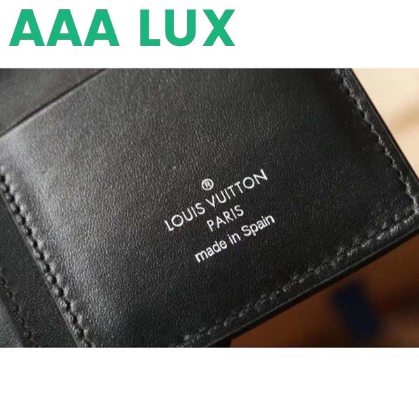 Replica Louis Vuitton LV Unisex Brazza Wallet Black Monogram Shadow Calf Leather 11