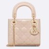 Replica Dior Women CD Mini Lady Dior Bag Aesthetic Beige Patent Cannage Lambskin