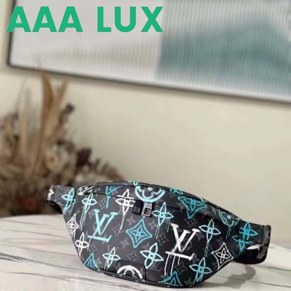 Replica Louis Vuitton LV Unisex Discovery Bumbag Graffiti Green Monogram Coated Canvas Cowhide 3