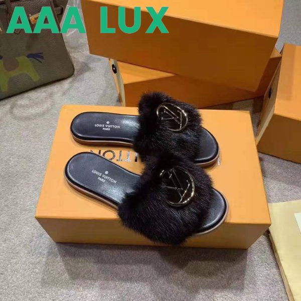Replica Louis Vuitton LV Women Lock It Mule in Mink and Leather-Black 5
