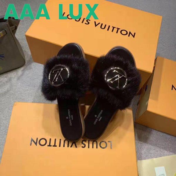 Replica Louis Vuitton LV Women Lock It Mule in Mink and Leather-Black 8