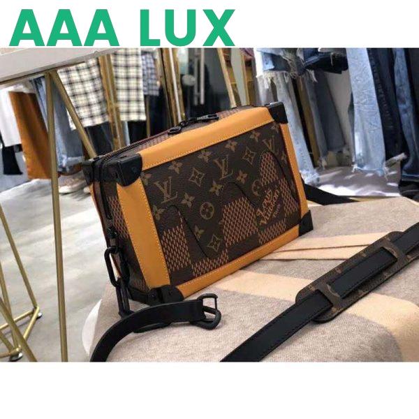 Replica Louis Vuitton LV Unisex Soft Trunk Messenger Bag Giant Damier Ebene Canvas 4
