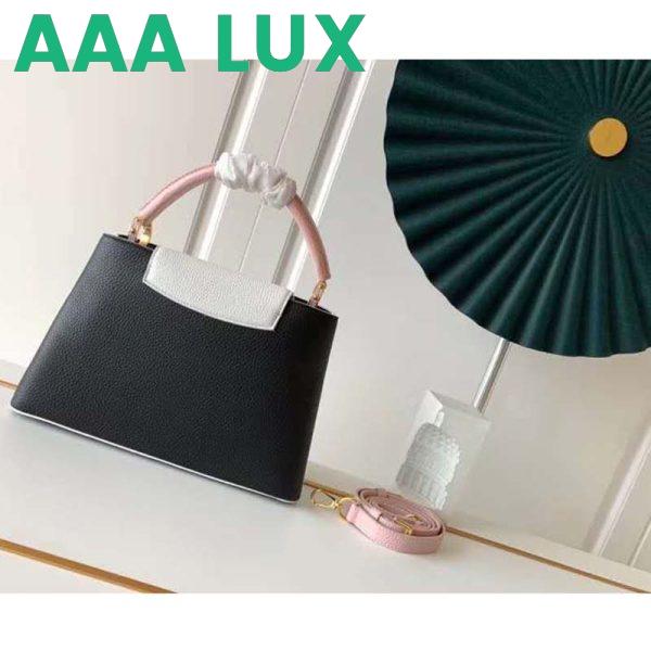 Replica Louis Vuitton LV Women Capucines PM Handbag Taurillon Leather-Black 3