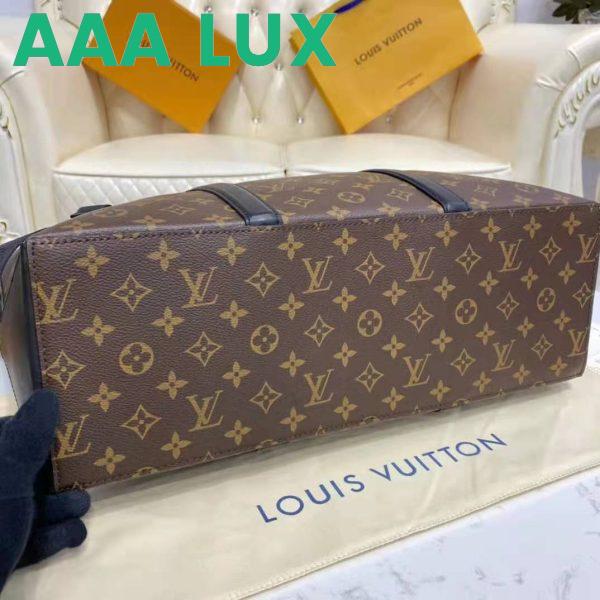 Replica Louis Vuitton LV Unisex WeekEnd Tote GM Monogram Macassar Coated Canvas Cowhide Leather 7