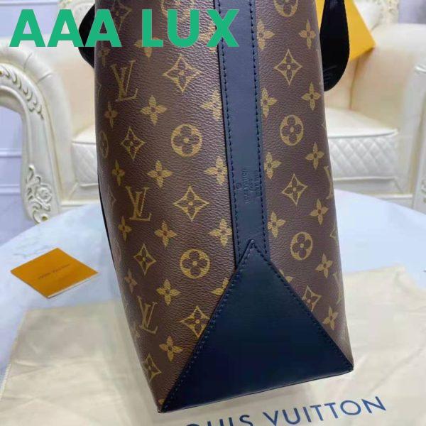 Replica Louis Vuitton LV Unisex WeekEnd Tote GM Monogram Macassar Coated Canvas Cowhide Leather 8