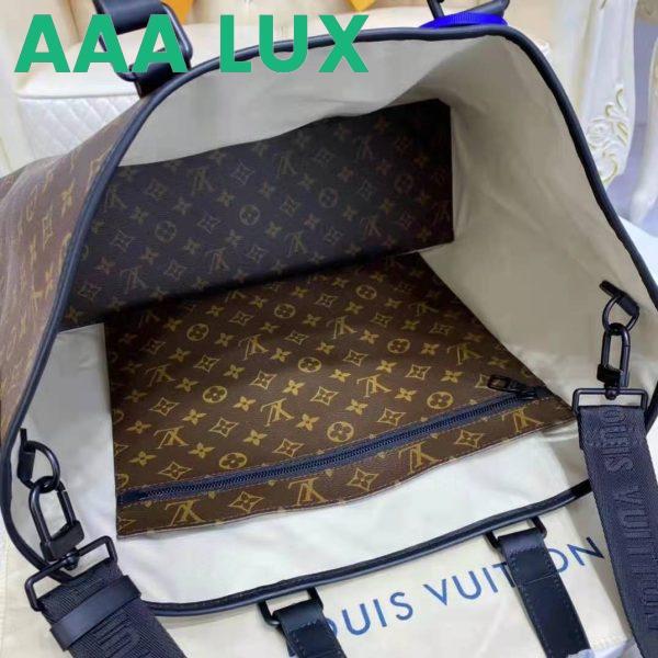 Replica Louis Vuitton LV Unisex WeekEnd Tote GM Monogram Macassar Coated Canvas Cowhide Leather 10