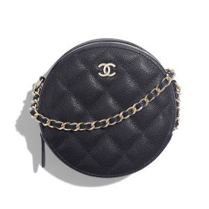 Replica Chanel Women Classic Clutch with Chain in Grained Calfskin Leather-Black 2